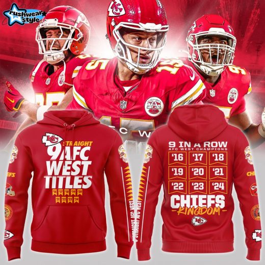 Limited Edition 2024 AFC West Division Champions Kansas City Chiefs Hoodie