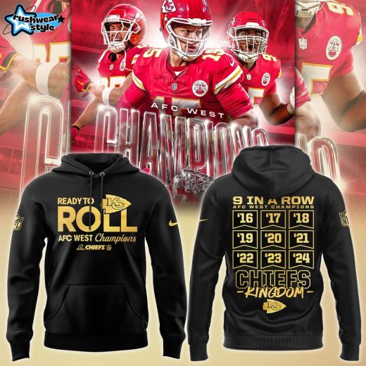 Limited Edition 2024 AFC West Division Champions Kansas City Chiefs Hoodie Black