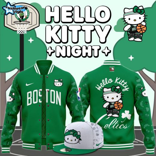 Limited Edition 2024 Boston Celtics x Hello Kitty Night Bomber Jacket