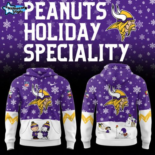 Limited Edition Minnesota Vikings Peanuts Holiday Speciality Hoodie 2024