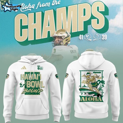 Limited South Florida Bulls Football HAWAI’I BOWL CHAMPS Hoodie