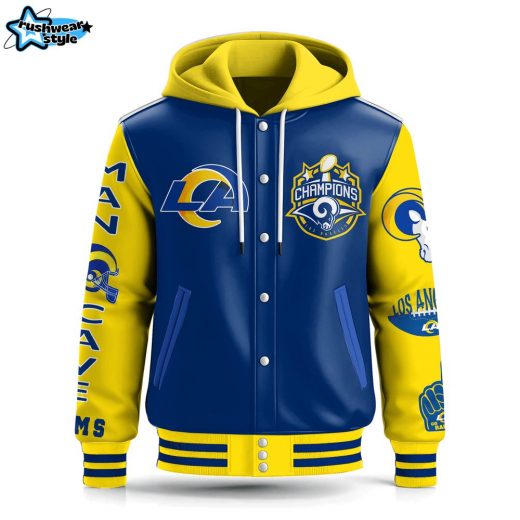 Louis Rams Hooded Baseball Jacket