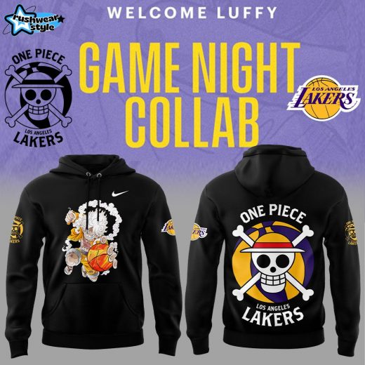 Luffy Gear 5 are joining the Lakers for One Piece Night Nike Black Hoodie