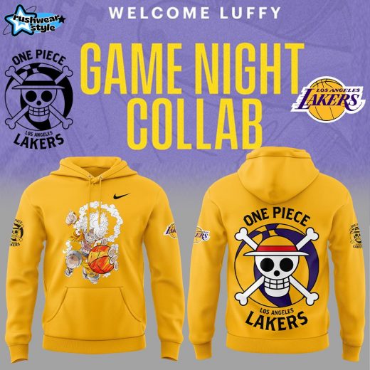 Luffy Gear 5 are joining the Lakers for One Piece Night Nike Yellow Hoodie