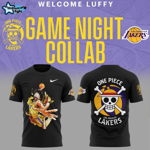 Luffy are joining the Lakers for One Piece Night Nike Black Tshirt