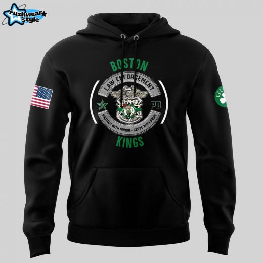 Men’s Boston Celtics 2024 First Responders Law Enforcement Appreciation Day Premium Limited Pullover Hoodie