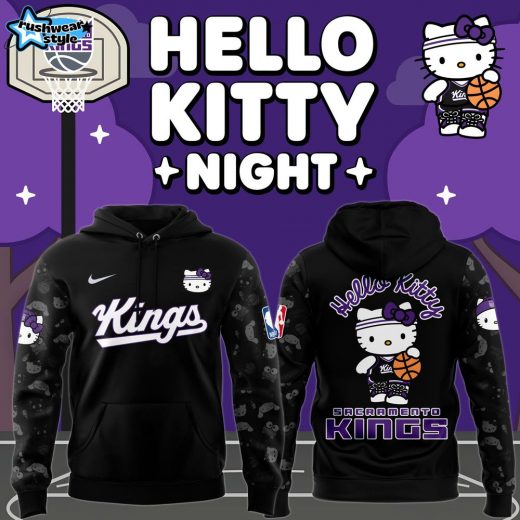 Men’s Nike Sacramento Kings Hello Kitty Night 2024 Premium Limited Pullover Hoodie