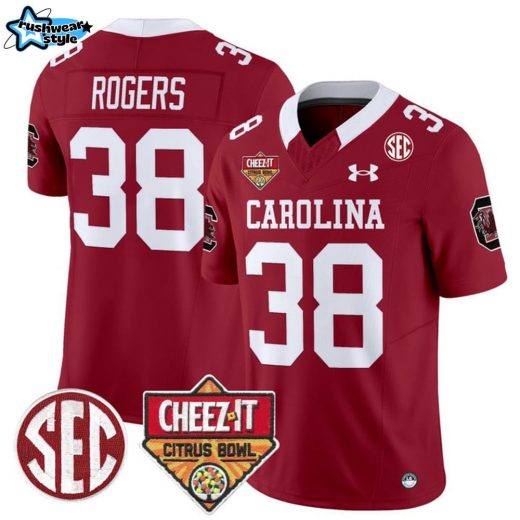 Men’s South Carolina Gamecocks 1980 Throwback Cheez-It Citrus Bowl Patch Vapor Limited Jersey – All Stitched