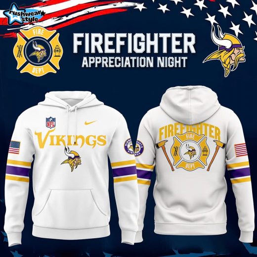 Minnesota Vikings x 2024 Firefighter Appreciation Night Premium Limited Hoodie