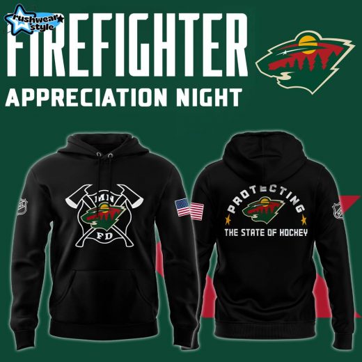 Minnesota Wild x 2024 Firefighter Appreciation Night Premium Limited Hoodie