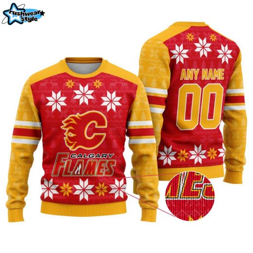 NHL Calgary Flames Special Ugly Sweater For Christmas