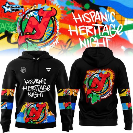 New Jersey Devils 2024 Hispanic Heritage Hoodie Black Unisex Edition