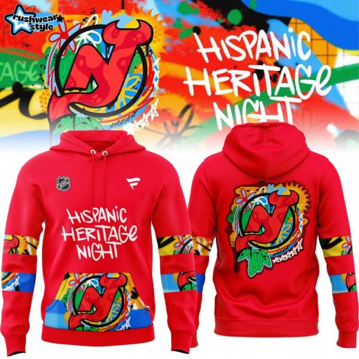 New Jersey Devils 2024 Hispanic Heritage Hoodie Red Unisex Edition