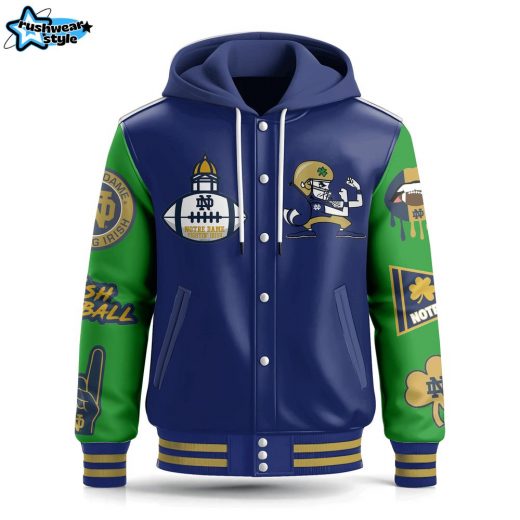 Notre Dame Fighting Irish Hooded Baseball Jacket