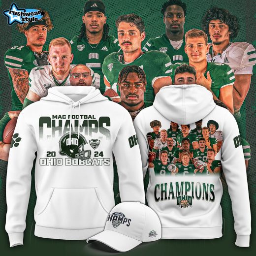 Ohio Bobcats Football MAC Champions 2024 Hoodie Version Two