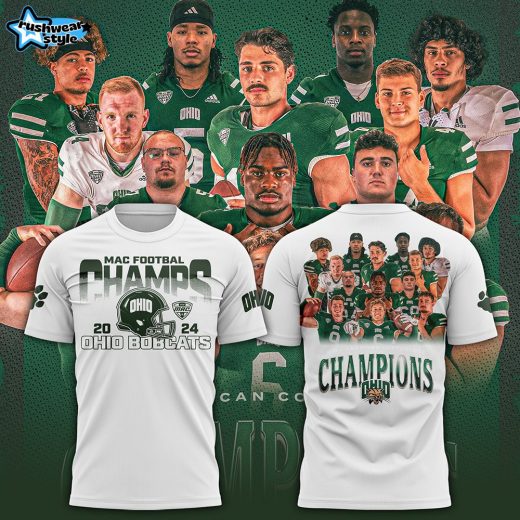 Ohio Bobcats Football MAC Champions 2024 TShirt Version Two