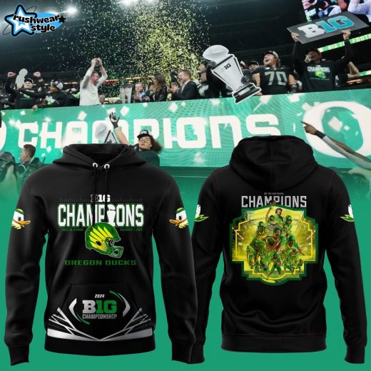 Oregon Ducks 2024 Big Ten Champions Locker Room Hoodie Version 2