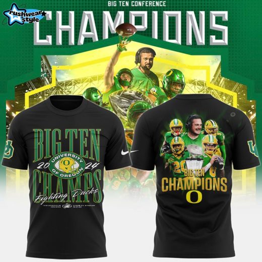 Oregon Ducks 2024 Big Ten Champions Locker Room Premium Limited Tee