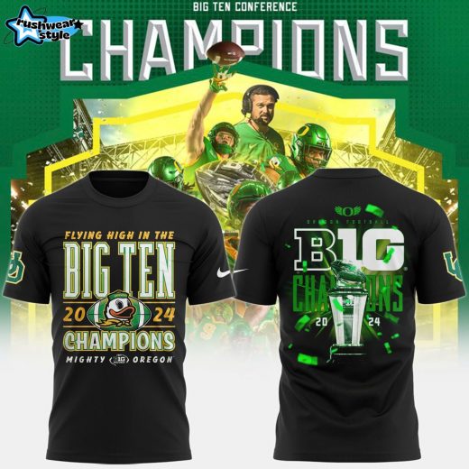 Oregon Ducks 2024 Big Ten Champions Locker Room Premium Tee Version 2