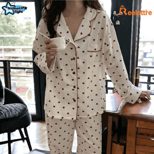 PREMIUM VLT VALENTINE HEART COTTON PAJAMAS SET NDM