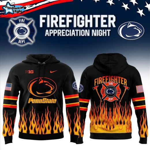 Penn State Football x 2024 Firefighter Appreciation Night Premium Limited Hoodie V3