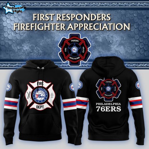 Philadelphia 76ers 2024 Firefighter Appreciation Night Premium Limited Hoodie