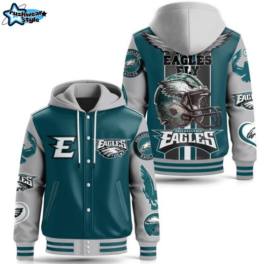 Philadelphia Eagles Hooded Baseball Jacket