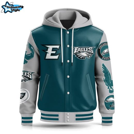 Philadelphia Eagles Hooded Baseball Jacket