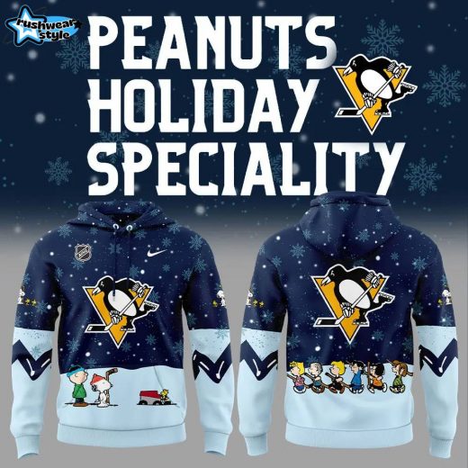 Pittsburgh Penguins Peanuts & Snoopy Night Nike Hoodie Blue