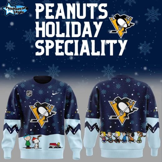 Pittsburgh Penguins Peanuts & Snoopy Night Nike Sweatshirt Blue