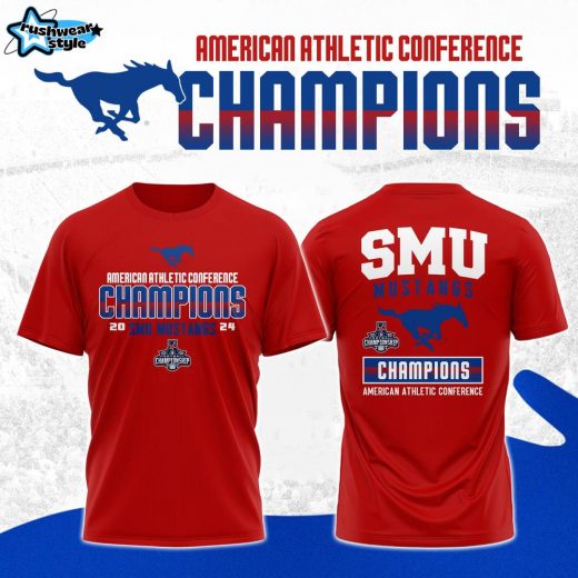 SMU Football 2024 AAC Football Conference Champions T-Shirt