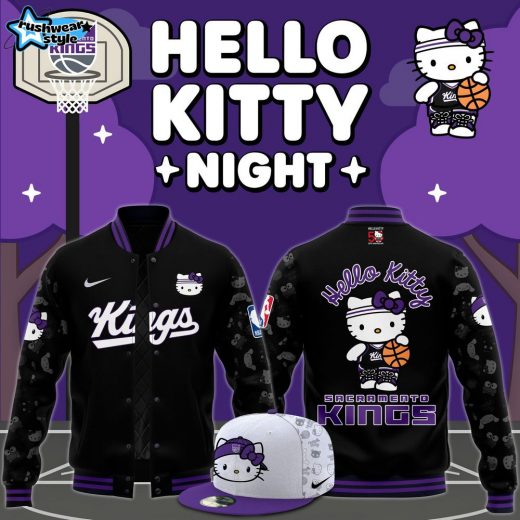 Sacramento Kings Hello Kitty Night 2024 Premium Limited Bomber Jacket