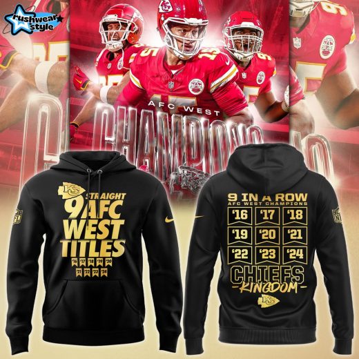 Special 2024 AFC West Champions Kansas City Chiefs Hoodie Version Three