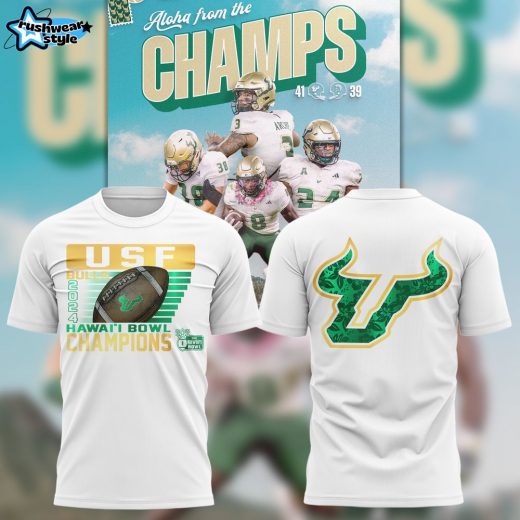 Special HAWAI’I BOWL CHAMPS USF Football Tshirt