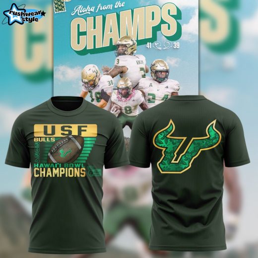 Special HAWAI’I BOWL CHAMPS USF Football Tshirt V2