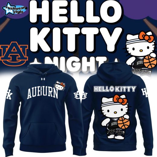 Special Hello Kitty X Auburn Basketball Hoodie