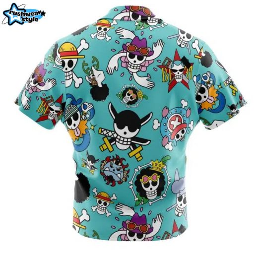 Strawhats Jolly Roger One Piece Button Up Hawaiian Shirt