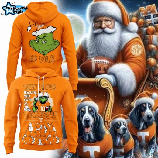 Tennessee Football Merry Christmas Grinch Hoodie 2024