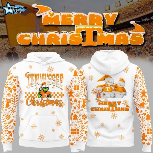 Tennessee Volunteers Merry Christmas Hoodie 2024 White