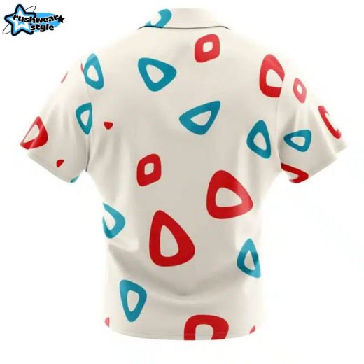 Togepi Pattern Pokemon Button Up Hawaiian Shirt