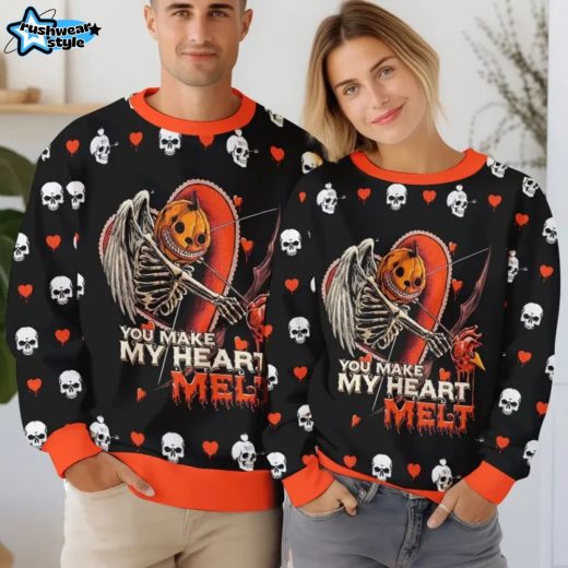 You make my Heart Melt Valentine Funny Sweater