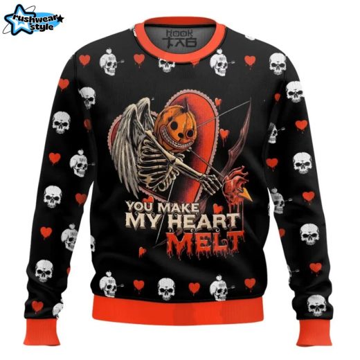 You make my Heart Melt Valentine Funny Sweater