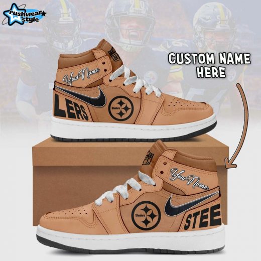 pittsburgh steelers- Brown Air Jordan 1 Shoes