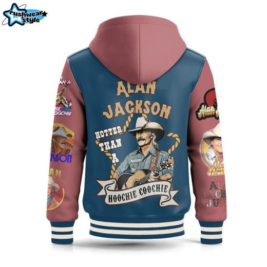 Alan Jackson Hooded Baseball Jacket