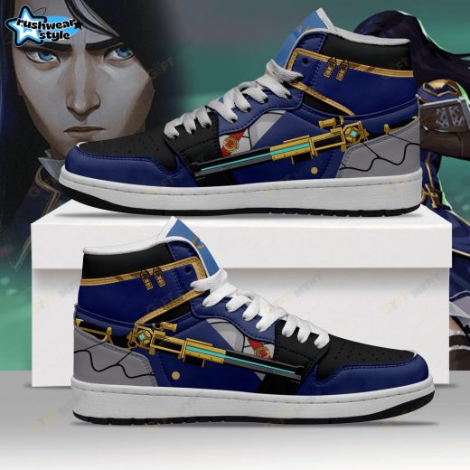 Arcane Caitlyn AJ1 High Top Shoes | Stylish Streetwear