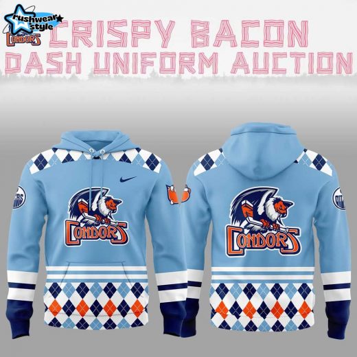 Bakersfield Condors Crispy Bacon Dash Uniform Action Hoodie – Hockey Fan Special Edition