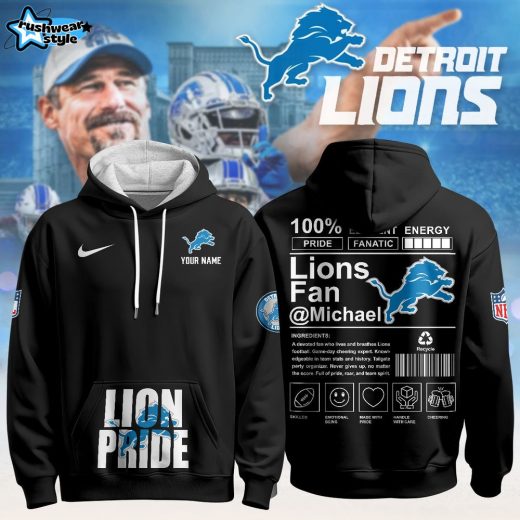 Best Gift for Lions Football Fan | Custom Printed Hoodie