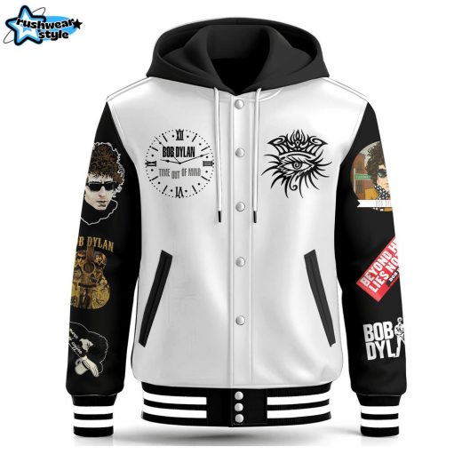 Bob DYL Hooded Baseball Jacket