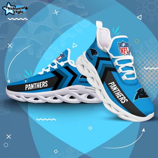 Carolina Panthers Custom Name Max Soul Shoes V08