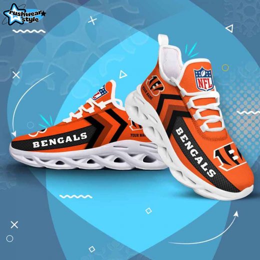 Cincinnati Bengals Custom Name Max Soul Shoes V08